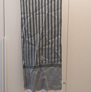 Vintage YSL Silk Striped Scarf